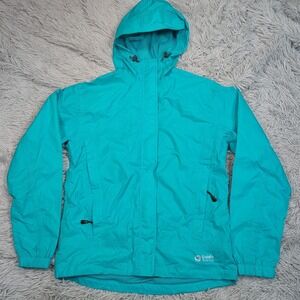 Guide Series Jacket Womens XS Blue Rain Coat Hood Gorpcore Pockets Zip Up Hiking